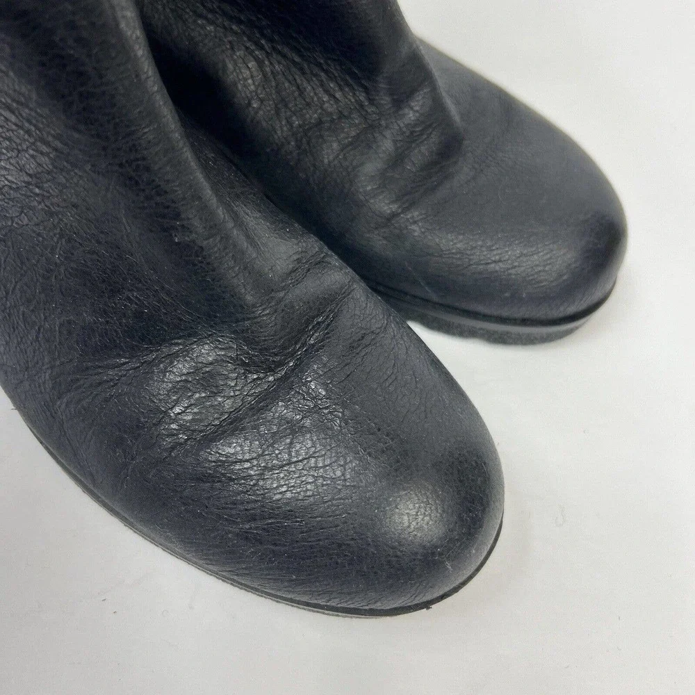 Nine West Vintage America Collection Black Leather Ankle Boots Size 7 NW Bradley